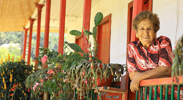 A portrait of one of the community members helped by the Las Manos project